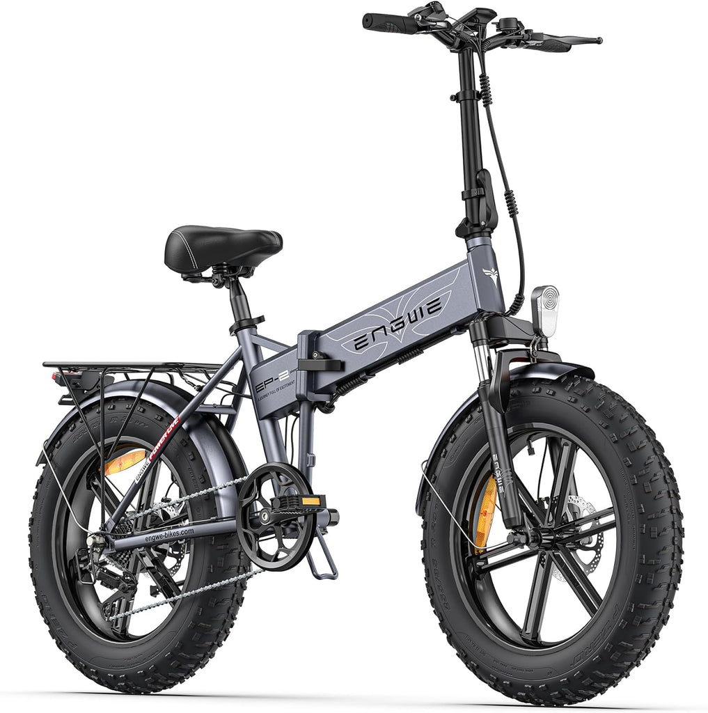 EP-2 Pro Vélo électrique Pliable 20 × 4.0 Fat Bike Electrique 7 Vitesses avec Batterie Amovible 48V 13Ah Autonomie 120km Tout-Terrain & VTT & Plage & Neige -
