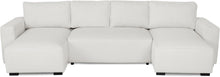 Load image into Gallery viewer, Budwing Jordan Canapé-lit 5 Places – Chaise Longue Panoramique, Confort Premium – Style Contemporain, Tissu 100% Polyester – 317x157x91 cm – Beige Clair