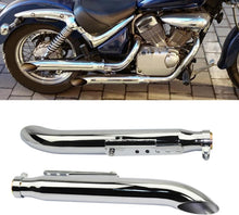 Load image into Gallery viewer, ZIAYI 1 Paire Tuyau De Silencieux D'échappement De Moto pour Harley pour Suzuki VL 125 800 1500 Intruder Bobber Chrome Conique Tourner Silencieux De Fer (Color : Chrome)