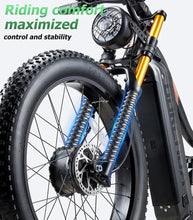 Load image into Gallery viewer, Dual Motors AWD 2000W Electric Bike for Adult 26'', UL2849 48V 60AH Removable Battery E - Mountain Bike 4'' Fat Tire up to 35MPH&amp;200miles Long Range Off Road Ebike Beach Dual Hydraulic&amp;Brakes E - Bicycle