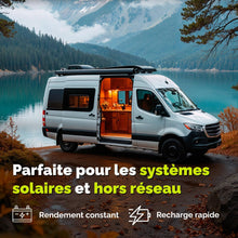 Load image into Gallery viewer, Batterie AGM 12v 100Ah Electronicx Caravan Edition batterie solaire 12v accumulateur 12v batteries solaires alimentation batterie 12v agm caravane batterie camping car batterie gel 12v accumulateur