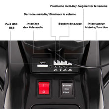 Load image into Gallery viewer, 12V Quad Electrique Enfants avec Lumires LED et Musique Vhicule Electrique Enfants avec Dmarrage Lent Charge 30kg 129 x 69 x 72 cm Noir/Rouge -