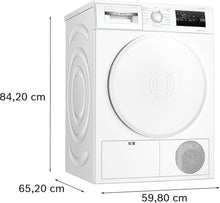 Load image into Gallery viewer, Bosch WTH8300DFR, Série 4, Sèche linge, Pompe à chaleur, 8 kg, Blanc