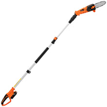 Load image into Gallery viewer, lagueuse Tlescopique sur Perche sans Fil 198 -274 cm Coupe Branche avec Batterie 20V et Chargeur Orange -