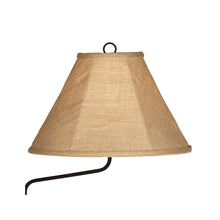 Load image into Gallery viewer, Regency Hill Travata Rustic Vintage Floor Lamp with End Table 54" Tall Bronze Scrollwork Swing Arm Burlap Fabric Empire Shade for Living Room Reading