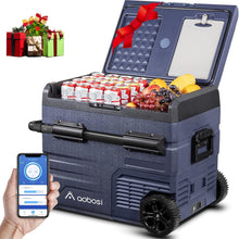 Load image into Gallery viewer, 115L Glaciere Electrique Double Zone,Glaciere a Compression WiFi APP,12 V/24 V et 100-240 V Frigo Camping,-20 鈩 20 鈩pour Voiture,Camion,Bateau,Camping,Car,Caravanes,Voyageant,Maison