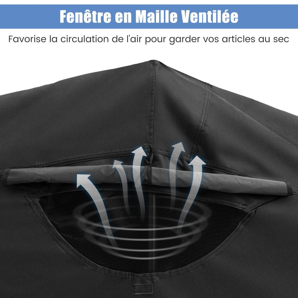 Abri de Moto Extrieur Tente Moto avec Housse en Tissu Oxford Fen锚tres en Maille Enroulables Housse Moto Exterieur tanche pour Moto Vlos Outils Noir -