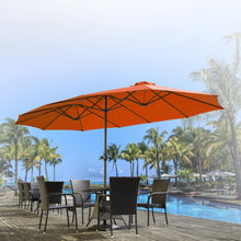 Load image into Gallery viewer, AECOJOY 15x9ft Double-Sided Patio Umbrella, Orange