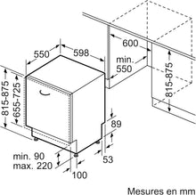 Load image into Gallery viewer, Bosch SMV26AX01F, Série 2, Lave-vaisselle 60 cm, Encastrable