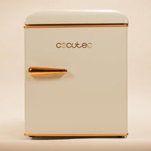 Load image into Gallery viewer, Cecotec Mini Frigo Bolero CoolMarket TT Origin 45 Beige E. Réfrigérateur Hauteur 55cm et Largeur 44,7cm, Classe Énergétique E, Bac à Glace et Poignée Chromée, Beige