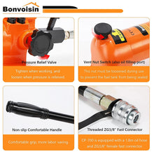 Load image into Gallery viewer, Bonvoisin CP-700 Pompe Hydraulique Manuelle avec Manomètre Haute Pression 700 kg/cm² Teneur en Huile 900cc pour des Outils Hydrauliques