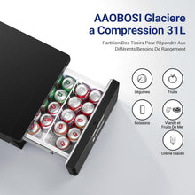 Load image into Gallery viewer, AAOBOSI 31L Tiroir Glaciere Electrique, Glaciere a Compression avec APP, Glaciere Caravane 12V/24V, -20℃ à 20℃ Glacière Électrique pour Voiture, Camion, Bateau, Camping-Car