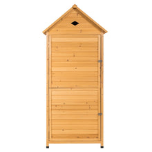 Load image into Gallery viewer, Abri de Jardin Extérieur à 5 Etagères Cabane Verrouillable en Bois de Sapin Toit en Tôle Galvanisée -
