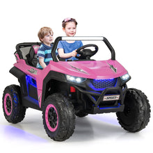 Load image into Gallery viewer, Voiture électrique Enfant 12 V Télécommande pour 3-8 Ans 2 Vitesses Ressort de Suspension Charge 59KG 118x74x71CM Noir/Rose/Rouge -