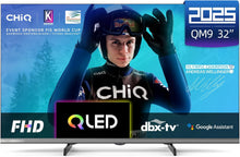Load image into Gallery viewer, CHIQ L32QM9G 32 Pouces (80 cm) FHD Smart Téléviseur QLED HDR10 Google TV Google Assistant Tuner Triple Dolby Audio DBX-TV Chromecast intégré HDMI USB sans Cadre en Métal Noir
