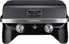 Load image into Gallery viewer, Attitude2go,Barbecue de Table  Faible fume,BBQ Portable, Couvercle,thermomtre,et Grille en Fonte,Alimentation : Cartouche de gaz CV 470 Plus,Gris