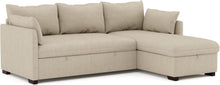 Load image into Gallery viewer, BUDWING Orlando Canapé Convertible d'angle Lit Chaise Longue Coffre Réversible Droite et Gauche Beige