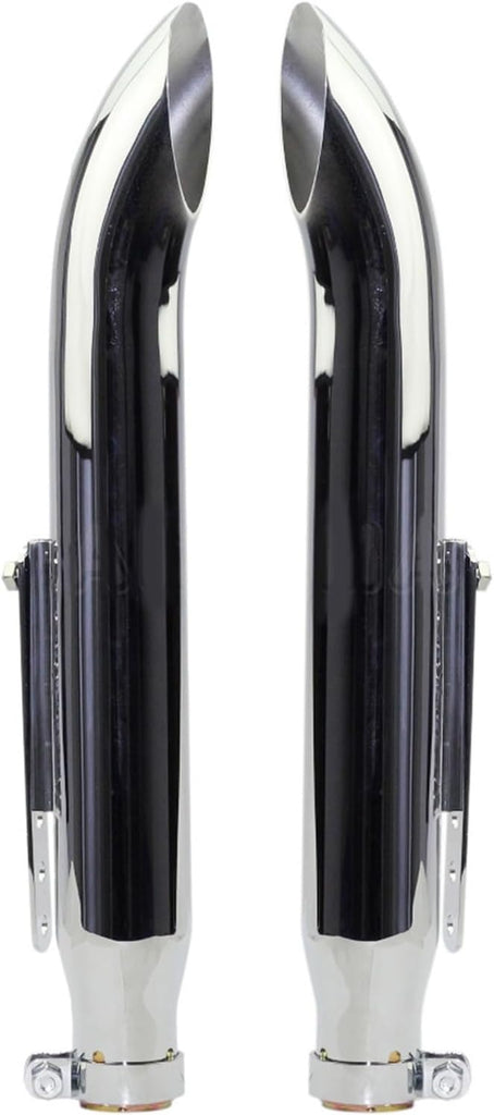 ZIAYI 1 Paire Tuyau De Silencieux D'échappement De Moto pour Harley pour Suzuki VL 125 800 1500 Intruder Bobber Chrome Conique Tourner Silencieux De Fer (Color : Chrome)