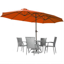 Load image into Gallery viewer, AECOJOY 15x9ft Double-Sided Patio Umbrella, Orange