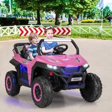 Load image into Gallery viewer, Voiture électrique Enfant 12 V Télécommande pour 3-8 Ans 2 Vitesses Ressort de Suspension Charge 59KG 118x74x71CM Noir/Rose/Rouge -
