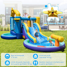 Load image into Gallery viewer, Ch芒teau Gonflable Ocan 6 en 1 avec Souffleur 680W Toboggan Aquatique &amp; 2 Piscines Maison de Rebond Gonflable Charge 90kg -
