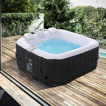 Load image into Gallery viewer, Arebos Spa Gonflable | pour l'intérieur et l'extérieur | 4 Personnes | 154x154cm | 100 Jets de Massage | Spa Bien-être Chauffage | Massage Gonflable Carré | 600 litres
