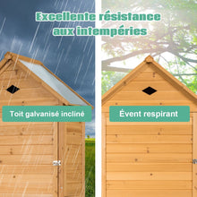 Load image into Gallery viewer, Abri de Jardin Extérieur à 5 Etagères Cabane Verrouillable en Bois de Sapin Toit en Tôle Galvanisée -