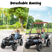 Load image into Gallery viewer, 24V 4WD 2-Seater Kids Golf Cart with Sun Shade, Storage Trunk &amp; Remote Control, LED Lights, Electric Ride on Toy Car for Boys Girls Ages 3+