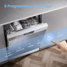 Load image into Gallery viewer, COMFEE' CDWPF1201PS Lave-vaisselle Pose Libre, 60 cm, 12 couverts, départ différé, fonction demi-charge, paniers flexibles - Acier Inoxydable, 49 dB, Commande Bouton