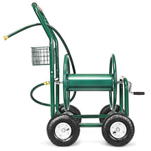 Load image into Gallery viewer, Dvidoir de Tuyau d橝rrosage avec 4 Roulettes Chariot pour 1.7m de Tuyau d橝rrosage Panier,95x62x113cm,Vert -
