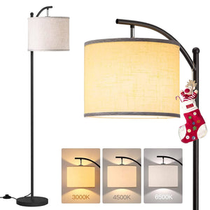 addlon Floor Lamp for Living Room with 3 Color Temperatures, Standing Lamp with Linen Lampshade for Bedroom, Office, Lamps with 9W LED Bulb Included