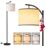 addlon Floor Lamp for Living Room with 3 Color Temperatures, Standing Lamp with Linen Lampshade for Bedroom, Office, Lamps with 9W LED Bulb Included