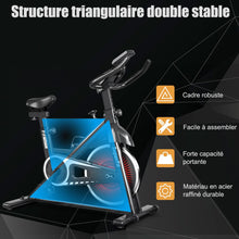 Load image into Gallery viewer, Vélo d’appartement silencieux avec roue et guidon en acier -