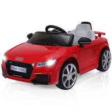 Load image into Gallery viewer, Voiture TTRS Electrique pour Enfants 12V Max. 5 Km/h Double Porte avec Télécommande 2.4G Blanc/Rouge -