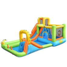 Load image into Gallery viewer, Château Gonflable 8 en 1 avec 2 Toboggans Parc Aquatique avec Maison de Saut Charge 135kg pour 3 Enfants de 3-10 Ans -