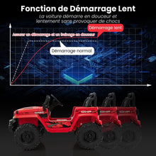 Load image into Gallery viewer, 24V Voiture lectrique 2 Places Enfants avec Tlcommande 2,4G Musique LED Dmarrage Lent 2 Vitesses Charge 35kg pour 3-8 Ans+ Rouge/Rose/Vert -