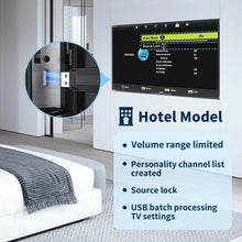 Load image into Gallery viewer, TuTu Téléviseurs 32 Pouces (80 cm) LED Central Pied TV HD Ready Triple Tuner (DVB-C / T2 / S2) HDMI x2 CI+ Lecteur multimédia USB 2.0 Mode hôtel Dolby Audio 2024