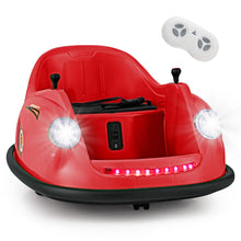 Load image into Gallery viewer, Auto-tamponneuse Electrique 12V pour Enfants Alimentée par Batterie Télécommande Lumières LED Musique pour les 2-5 Ans Rose/Rouge/Bleu -