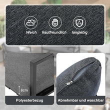 Load image into Gallery viewer, Salon de Jardin,Salon de Jardin 4 Personnes,avec canapé,Table Basse et Coussins,Housse en Tissu déhoussable et Lavable,Noir (Coussins d'assise Inclus)