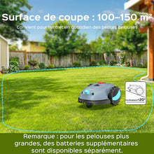 Load image into Gallery viewer, YARDCARE V100 Robot Tondeuse sans Fil Périphérique,avec Navigation par Vision, Évitement d'obstacles(150 Sortes), Robot Tondeuse Gazon avec Batterie 4 Ah, Lame de Rechange
