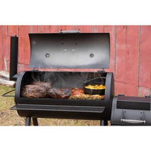 Load image into Gallery viewer, Highland Offset Charcoal Smoker and Grill in Black with 900 Sq. In. Cooking Space
