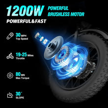 Load image into Gallery viewer, Ridstar Electric Bike for Adults Q20, 1200W 30MPH, 48V 15.6ah Electric Bicycle, 7 Speed Full Suspension Mountain Bike UL2849