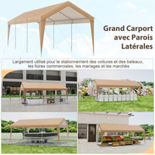 Load image into Gallery viewer, Abri de Voiture 301 x 600 cm Cadre en Métal Galvanisé Tente de Garage Portable avec Bâche Toutes Saisons Tente de Voiture pour Camions Bateaux -