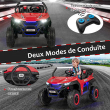 Load image into Gallery viewer, Voiture électrique Enfant 12 V Télécommande pour 3-8 Ans 2 Vitesses Ressort de Suspension Charge 59KG 118x74x71CM Noir/Rose/Rouge -