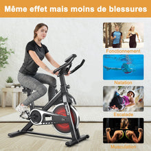 Load image into Gallery viewer, Vélo d’appartement silencieux avec roue et guidon en acier -