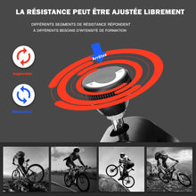 Load image into Gallery viewer, Vlo D檃ppartement Vlo Silencieux avec Courroie et Roue D檌nertie en Fer de 10kg Guidon et Selle Ajustable Noir + Rouge -