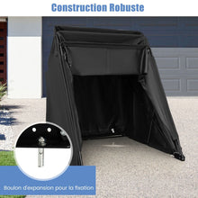 Load image into Gallery viewer, Abri de Moto Extérieur Tente Moto avec Housse en Tissu Oxford Fenêtres en Maille Enroulables Housse Moto Exterieur Étanche pour Moto Vélos Outils Noir -