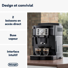 Load image into Gallery viewer, De'Longhi Magnifica S Machine a Café Grain ECAM22.110.B, Machine Expresso et Cappuccino, 1.8L, Noir [Exclusif Amazon]
