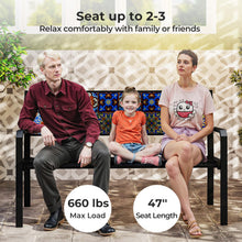 Load image into Gallery viewer, Tangkula 50" Metal Patio Park Bench