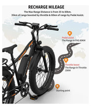 Load image into Gallery viewer, Aostirmotor Electric Mountain Bike, 48V 13AH Removable Lithium Battery 750W Ebike with Rack, 26" 4.0 in Fat Tire Bike, Electric Bicycle for Adults(Black)